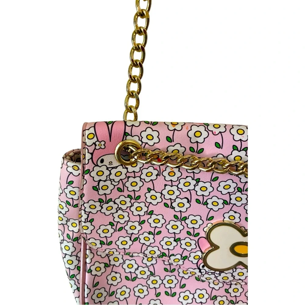 Sanrio Character My Melody Daisy Chain Flower Field Crossbody Shoulder Bag